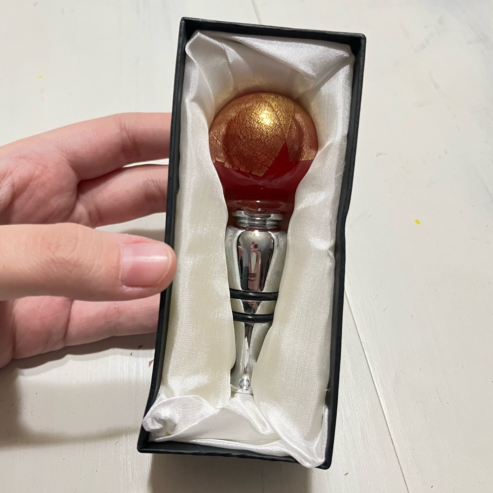 Z Gallerie Murano Glass Ball Wine Bottle Stopper